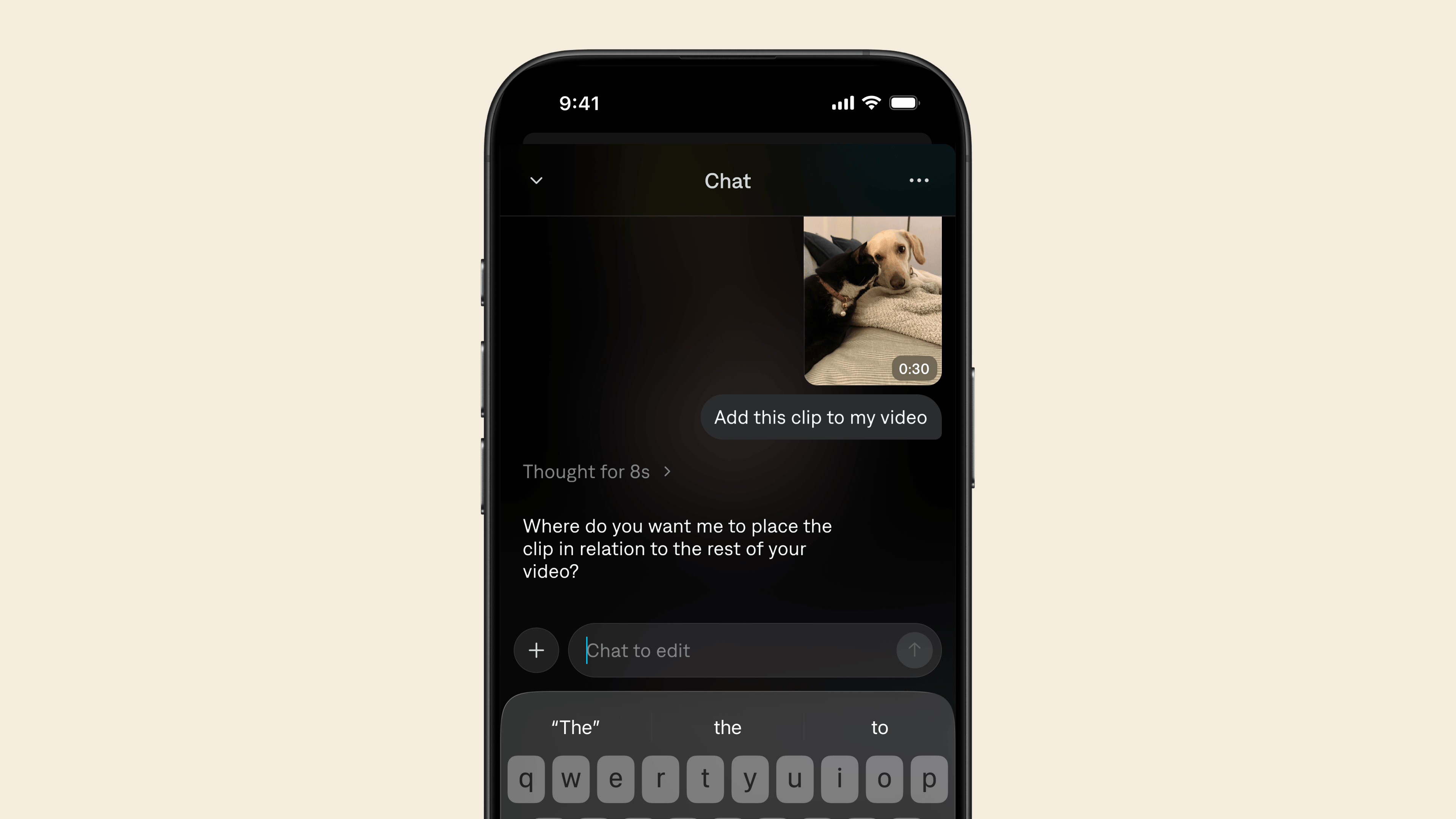 Chat based editor